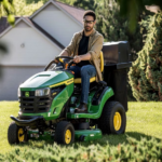 a lawn tractor